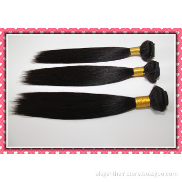 Unprocessed Brazilian Virgin Hair Extension Silky Straight Weaving 16" 100g Black Color